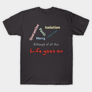 Quarantine, isolation, panic, infection, worry T-Shirt